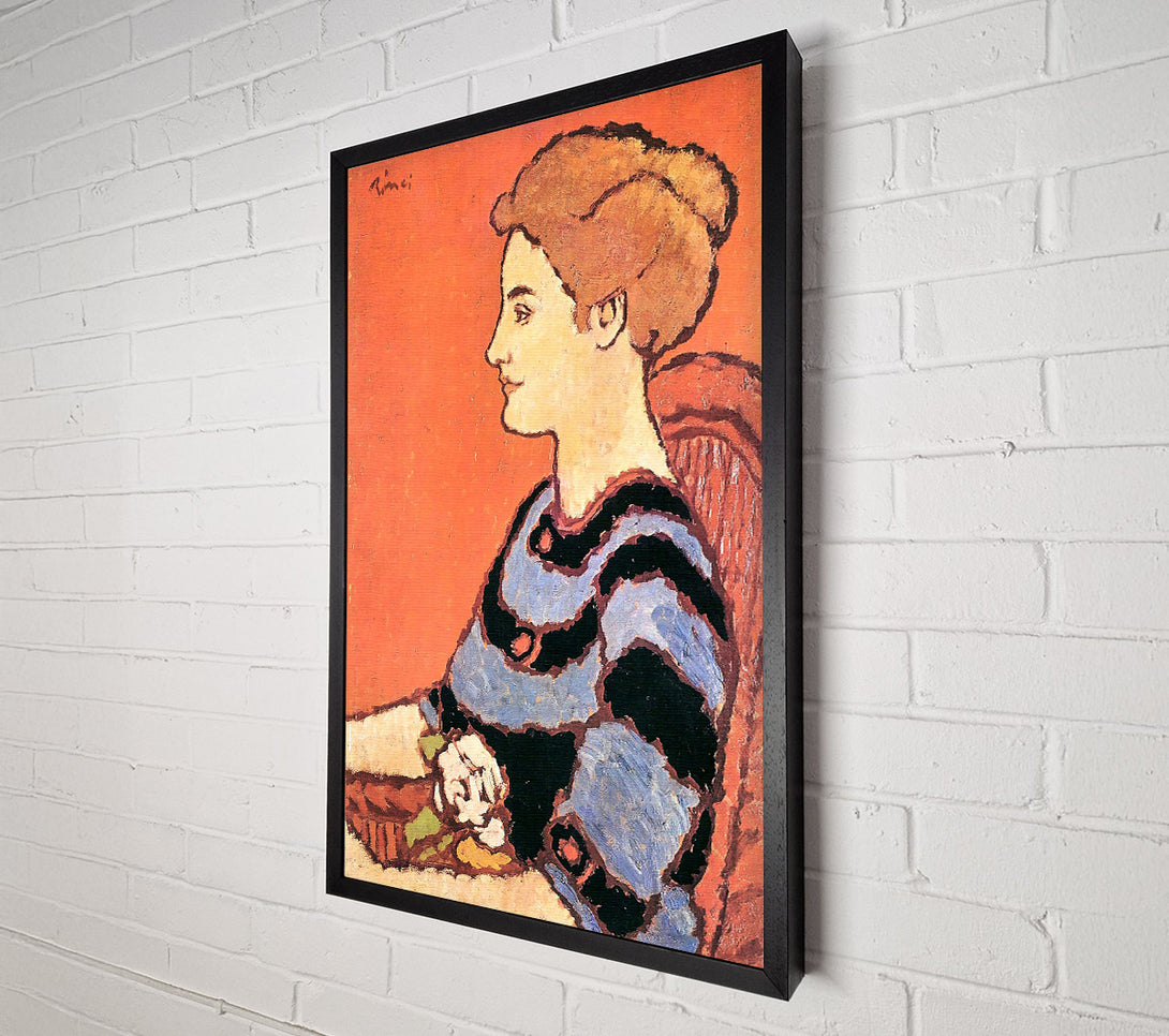  A Canvas Print of Joseph Rippl-Ronai Lady In Blue Canvas Art