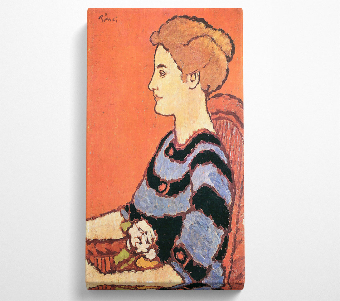  A Canvas Print of Joseph Rippl-Ronai Lady In Blue Canvas Art