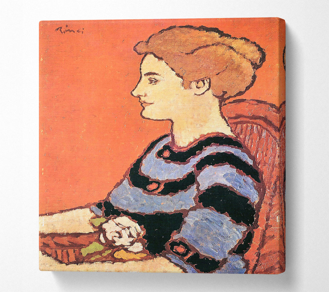  A Canvas Print of Joseph Rippl-Ronai Lady In Blue Canvas Art