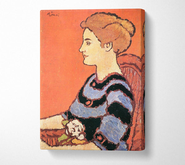 Joseph Rippl-Ronai Lady In Blue Canvas Art