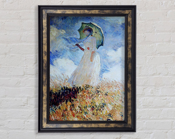 Monet Madame Monet Umbrella Framed Print