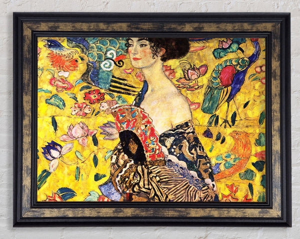 Klimt Lady With Fan Framed Print