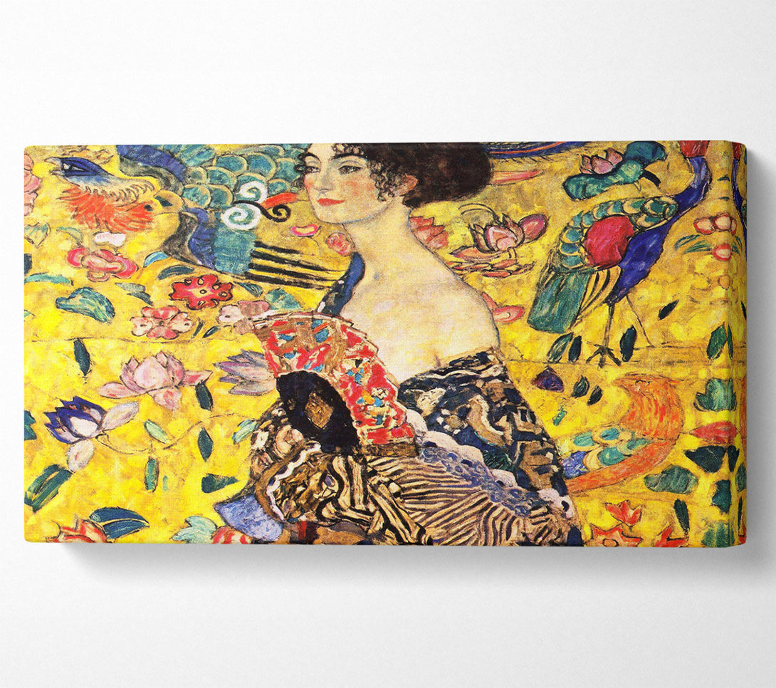  A Canvas Print of Klimt Lady With Fan Canvas Wall Art