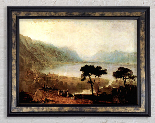 Joseph Mallord Turner Lake Geneva In Montreux Framed Print