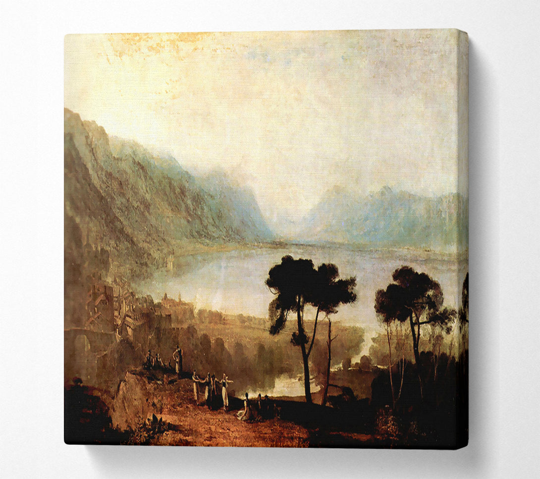  A Canvas Print of Joseph Mallord Turner Lake Geneva In Montreux Canvas Print