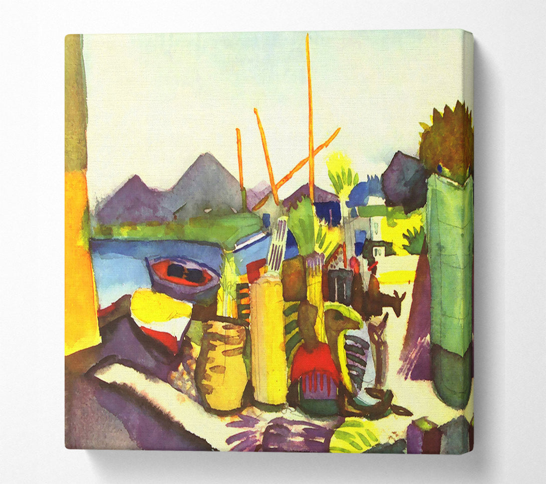  A Canvas Print of August Macke Landscape At Hammamet Canvas Art