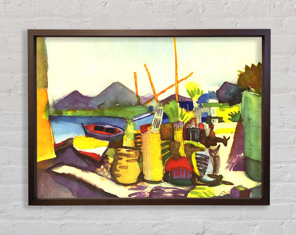 August Macke Landscape At Hammamet Framed Print