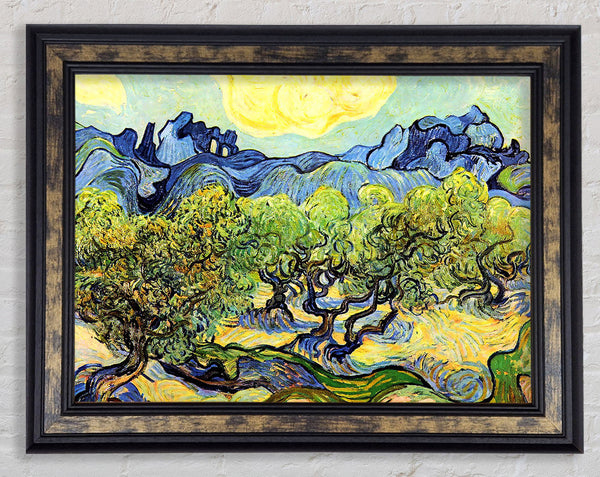 Van Gogh Landscape With Olive Trees Framed Print