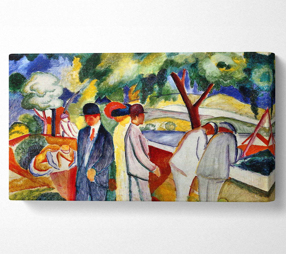  A Canvas Print of August Macke Large Bright Walk Canvas Art
