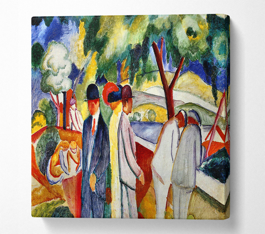  A Canvas Print of August Macke Large Bright Walk Canvas Art