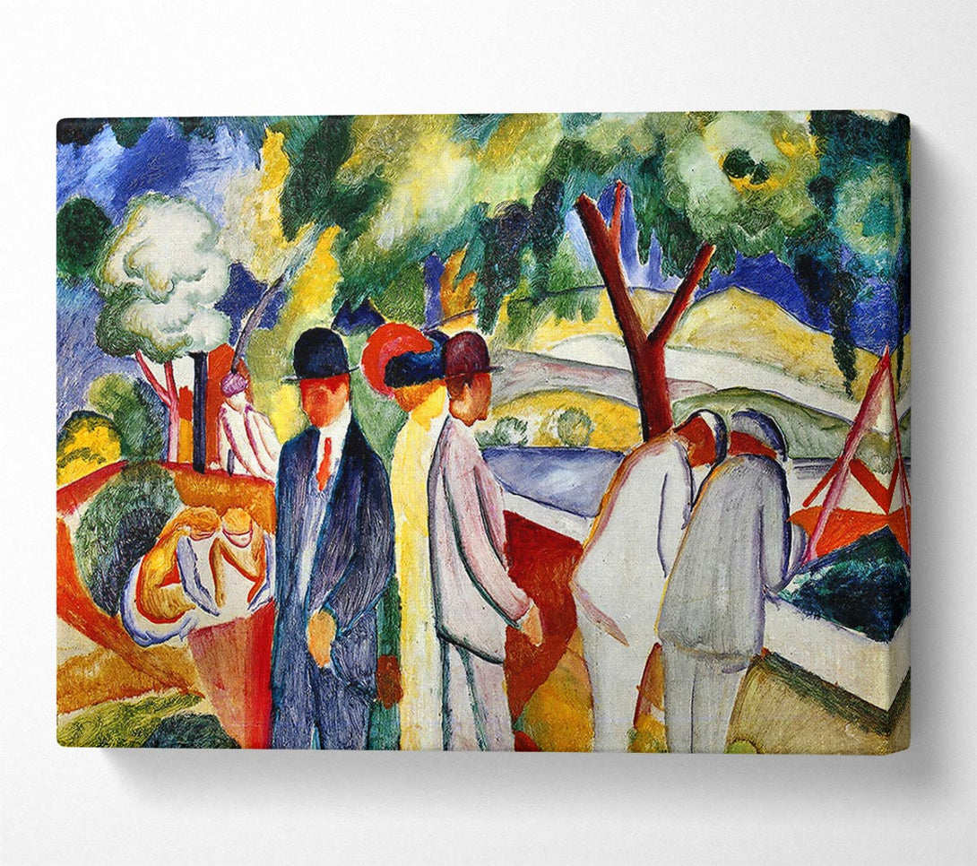  A Canvas Print of August Macke Large Bright Walk Canvas Art