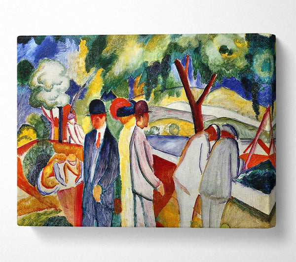  A Canvas Print of August Macke Large Bright Walk Canvas Art