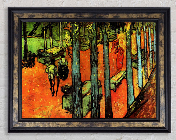 Van Gogh Les Alyscamps Falling Autumn Leaves Framed Print