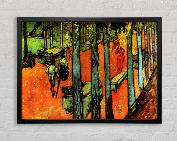Van Gogh Les Alyscamps Falling Autumn Leaves Framed Print