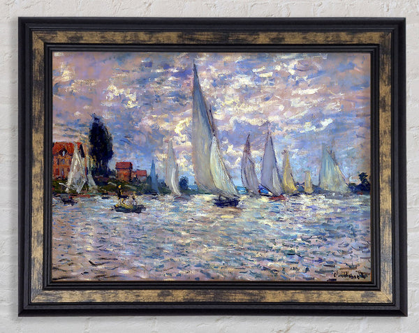 Monet Les Barques Framed Print