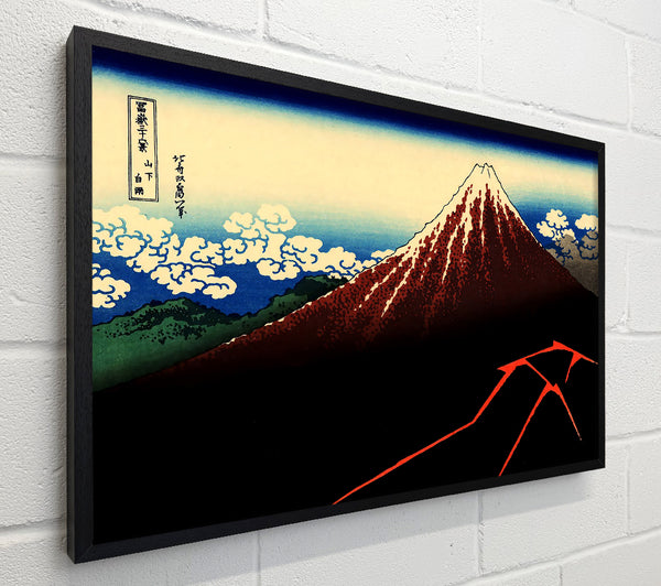 Hokusai Lightning Below The Summit