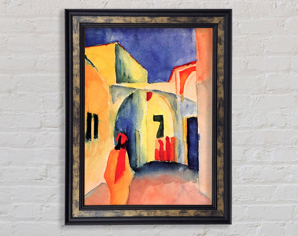 August Macke Look In A Lane Framed Print
