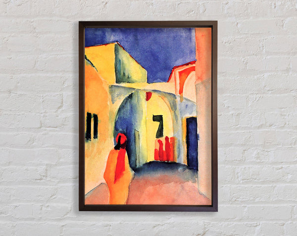 August Macke Look In A Lane Framed Print