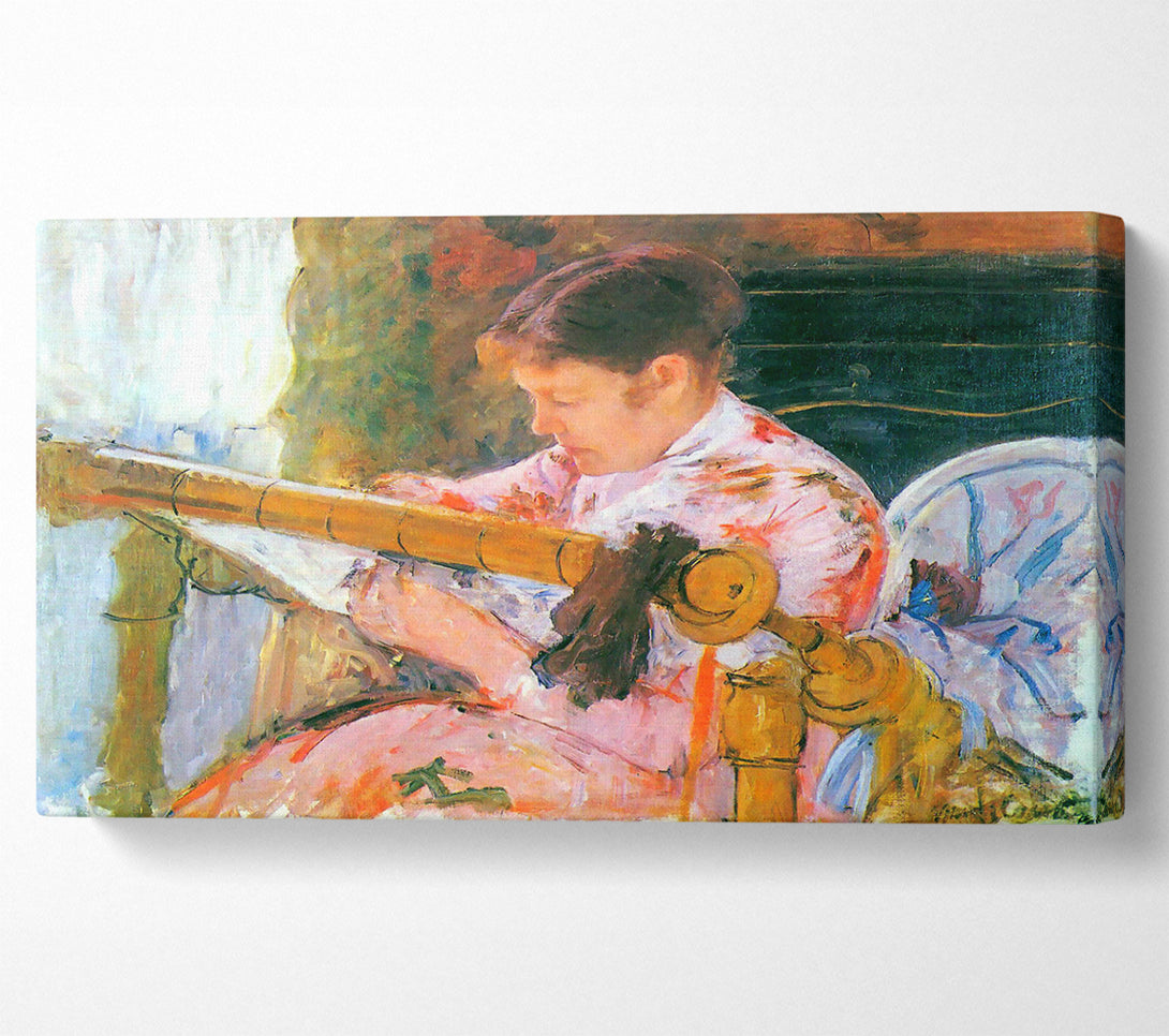  A Canvas Print of Mary Cassatt Lydia At The Cord Framework Canvas Print