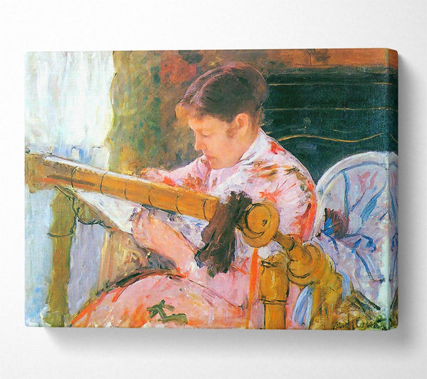  A Canvas Print of Mary Cassatt Lydia At The Cord Framework Canvas Print