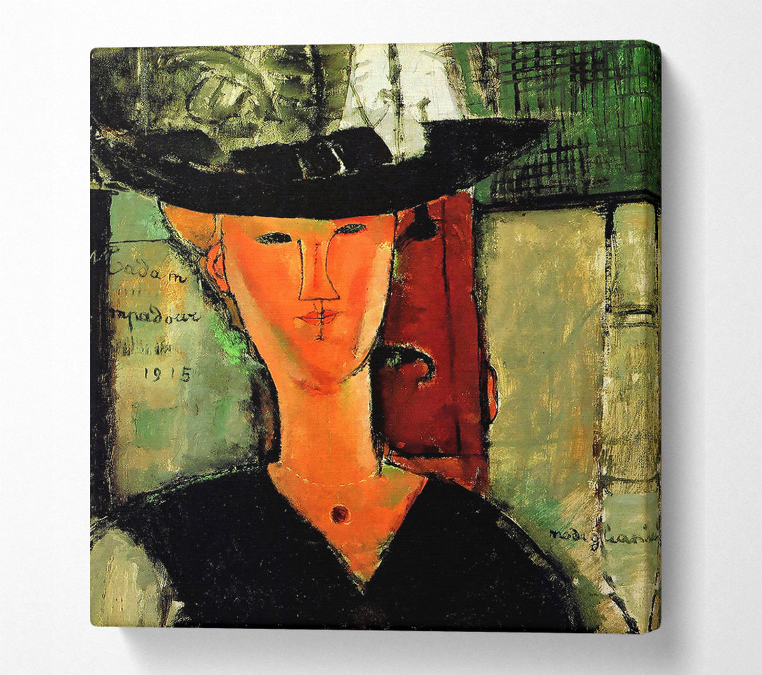  A Canvas Print of Modigliani Madame Pompadour Canvas Print