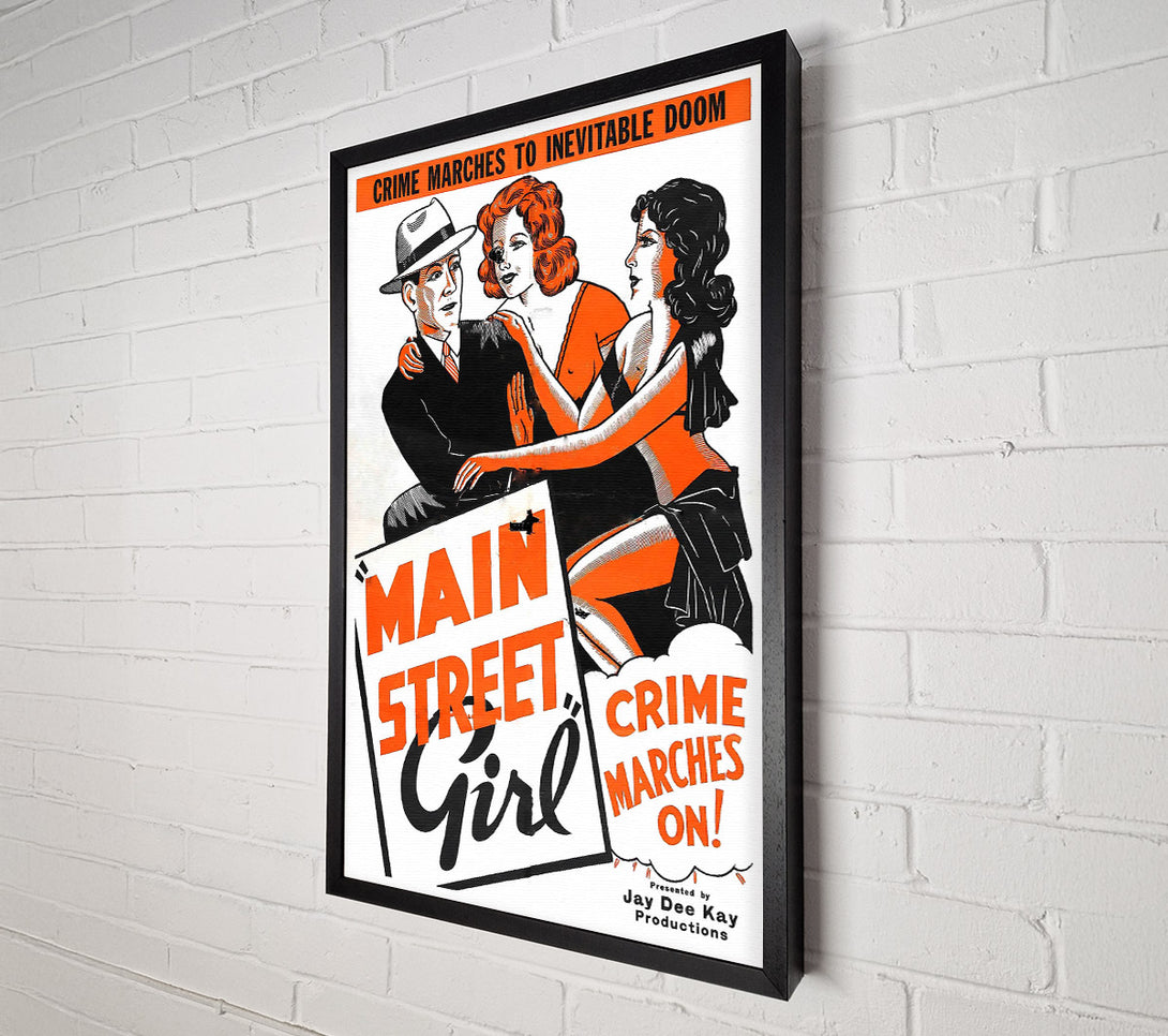  A Canvas Print of Main Street Girl Poster 2 Canvas Wall Art