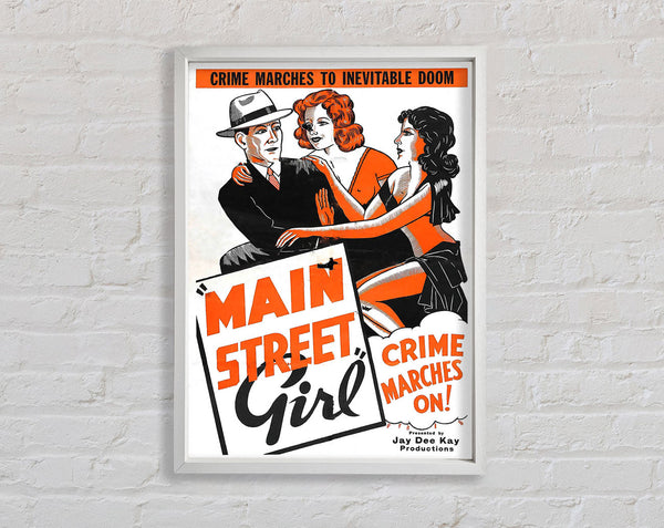 Main Street Girl Poster 2 Framed Print