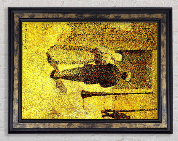 Agrande Man And Woman On The Street Framed Print