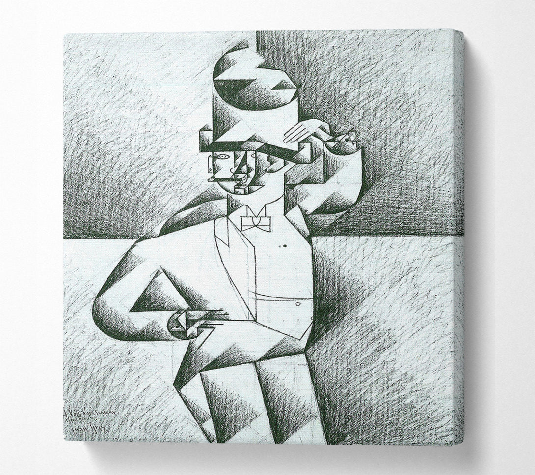  A Canvas Print of Juan Gris Man In Cafe Canvas Art