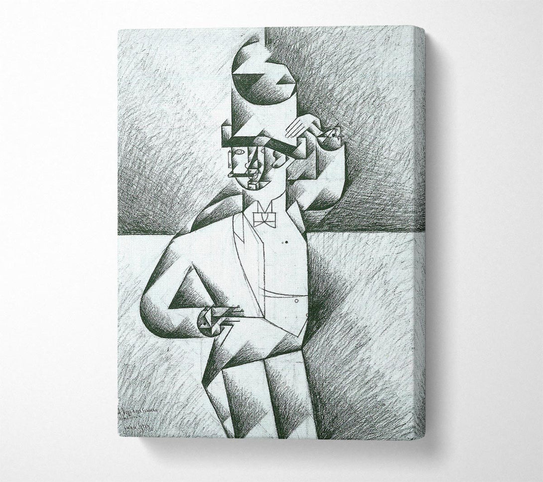  A Canvas Print of Juan Gris Man In Cafe Canvas Art