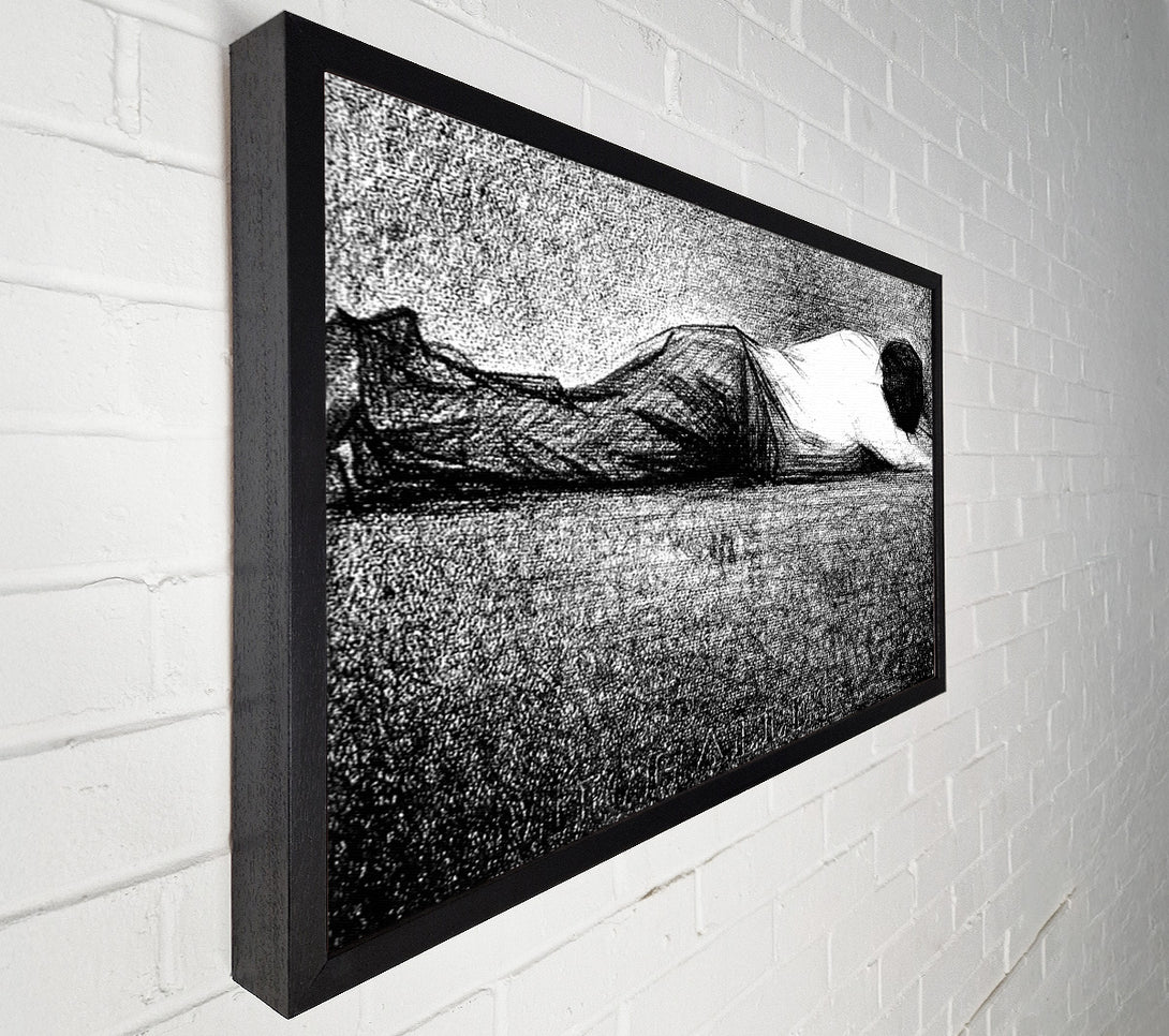  A Canvas Print of Seurat Man Sleeping Canvas Wall Art