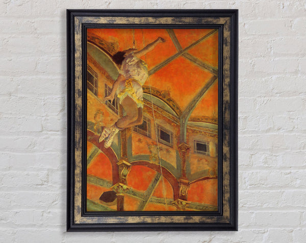 Degas Miss Lala In Circus Fernando Framed Print