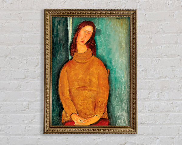 Mondigliani Portrait Of Jeanne Hebuterne Framed Print