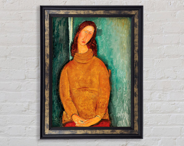Mondigliani Portrait Of Jeanne Hebuterne Framed Print