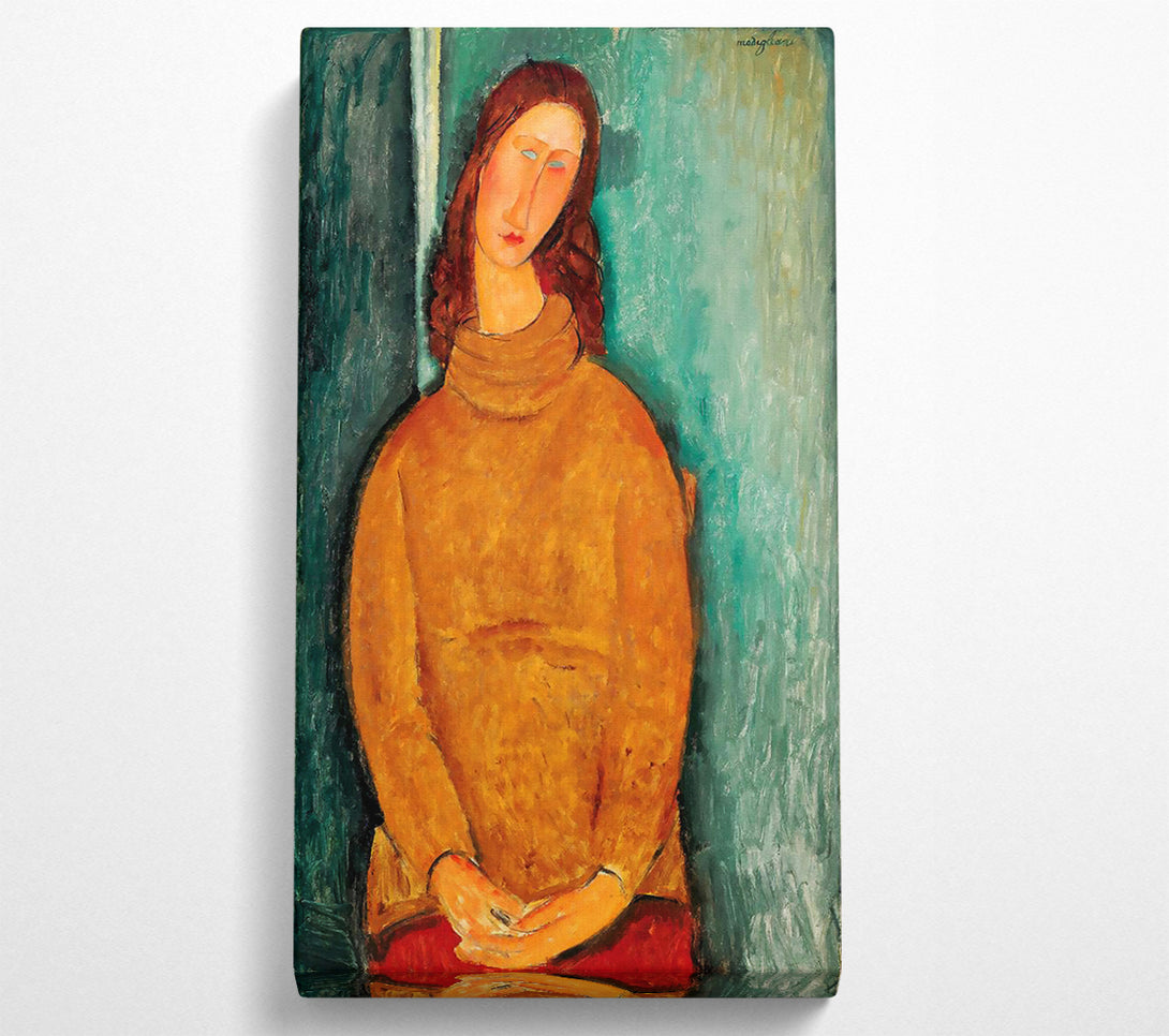 A Canvas Print of Mondigliani Portrait Of Jeanne Hebuterne Canvas Art
