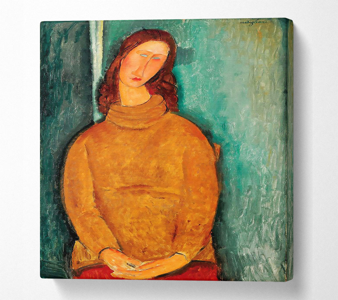  A Canvas Print of Mondigliani Portrait Of Jeanne Hebuterne Canvas Art