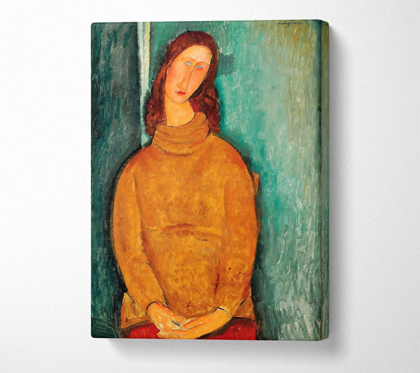  A Canvas Print of Mondigliani Portrait Of Jeanne Hebuterne Canvas Art