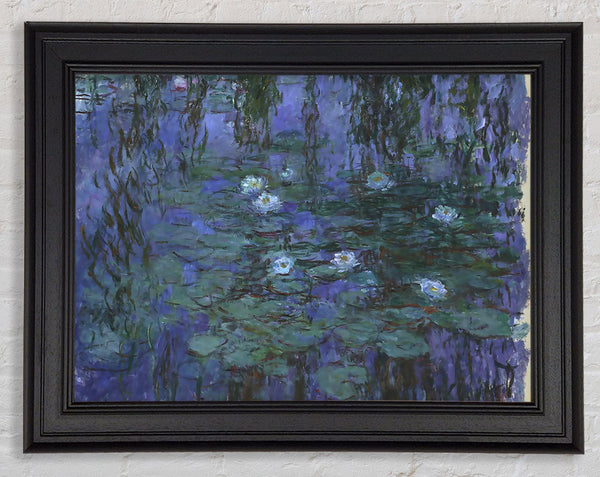 Monet Blue Water Lilies Framed Print