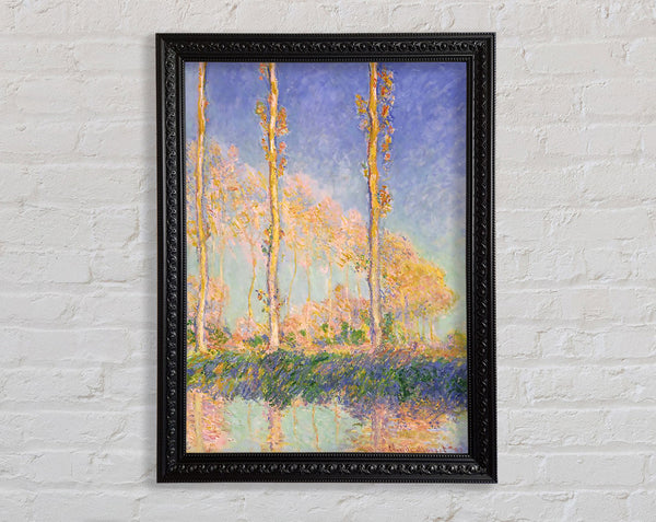 Monet French Poplars Framed Print