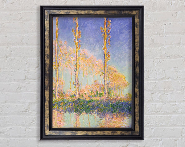 Monet French Poplars Framed Print