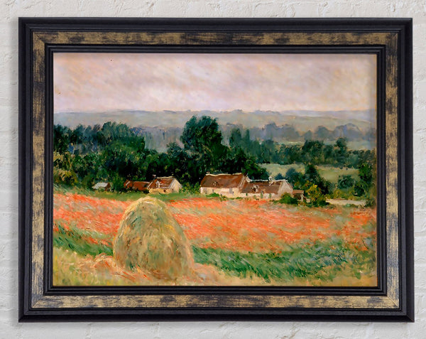 Monet Haystacks At Giverny Framed Print