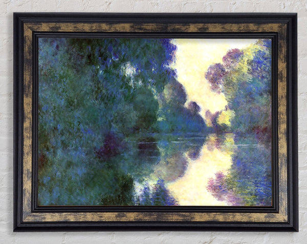 Monet Morning On The Seine At Giverny Framed Print
