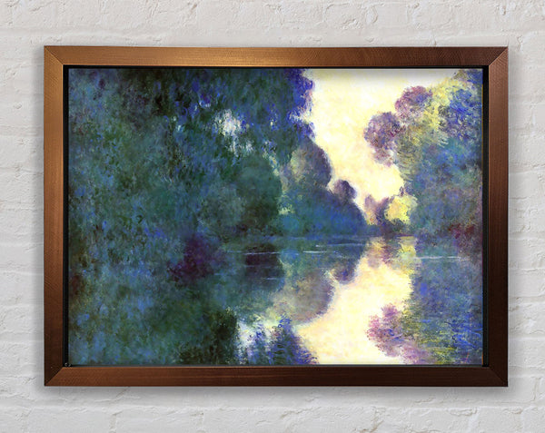 Monet Morning On The Seine At Giverny Framed Print