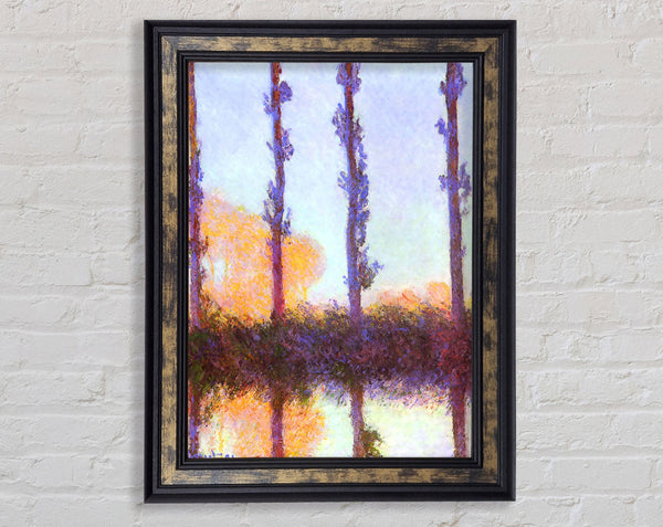 Monet Poplars Framed Print