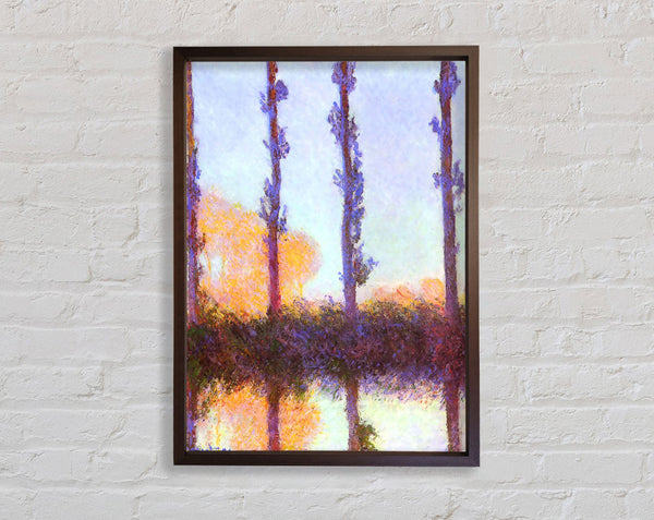 Monet Poplars Framed Print