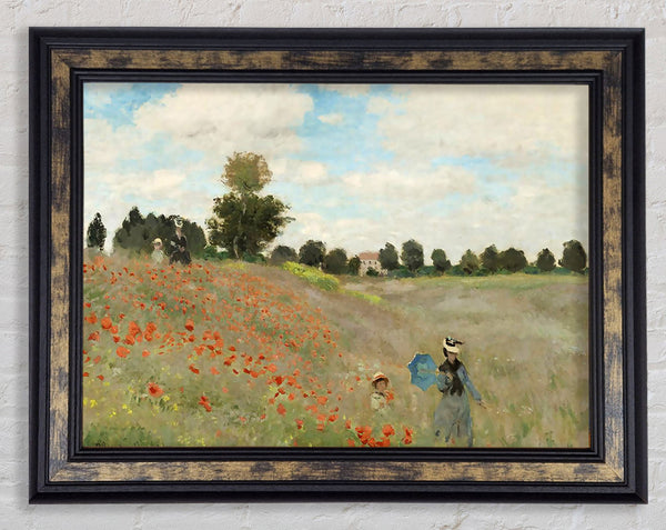 Monet Poppy Field 2 Framed Print