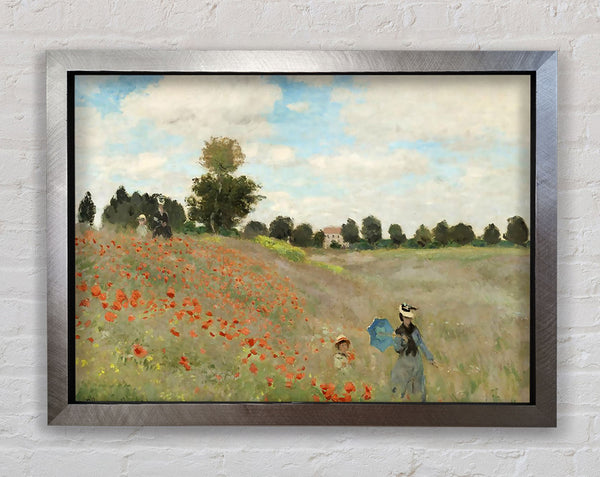 Monet Poppy Field 2 Framed Print