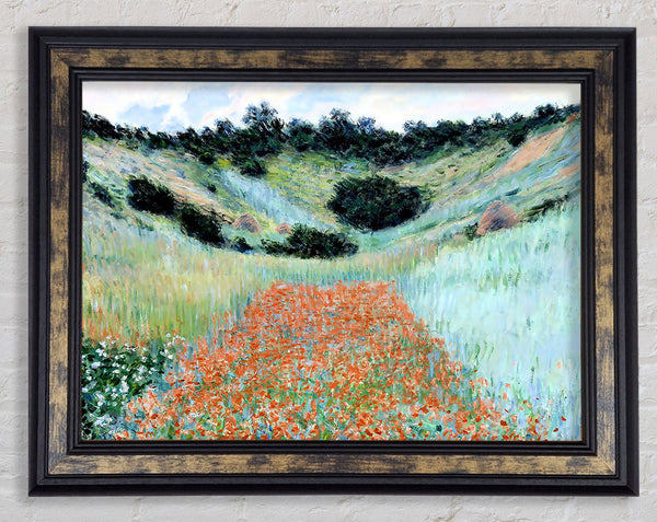 Monet Poppy Field Near Giverny Framed Print