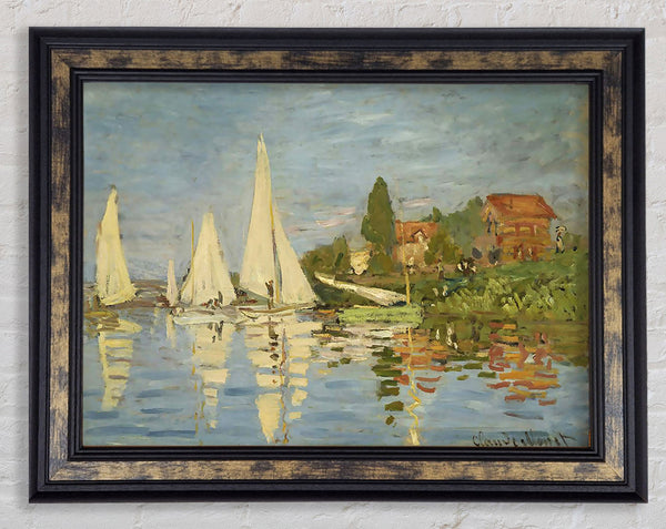 Monet Regattas At Argenteuil Framed Print