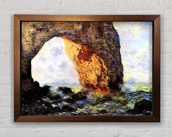 Monet The Cliff At Etretat Framed Print